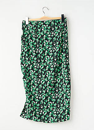 Jupe mi-longue taille haute vert VILA femme