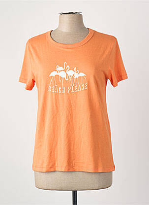 T-shirt manches courtes manches courtes orange JACQUELINE DE YONG femme