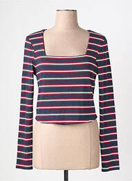 T-shirt manches longues manches longues bleu ONLY femme