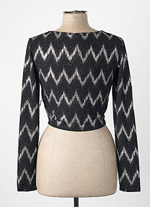 Crop top manches longues noir ONLY femme