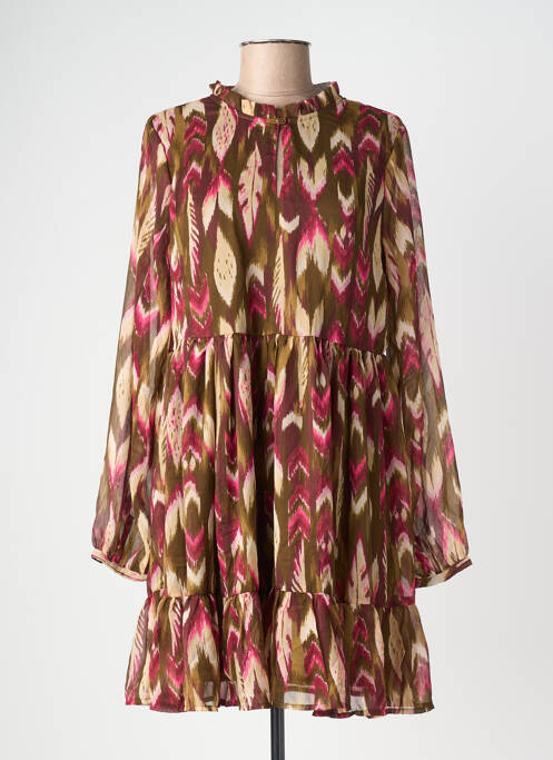 Robe mi-longue marron ONLY femme