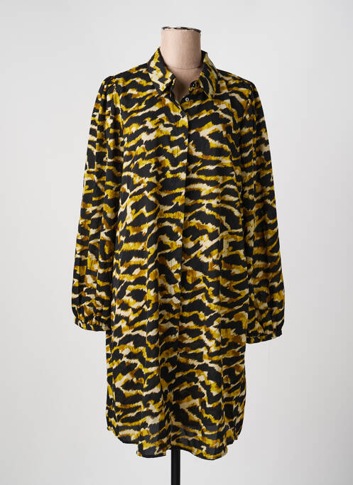 Robe mi-longue manches longues manches longues jaune VERO MODA femme