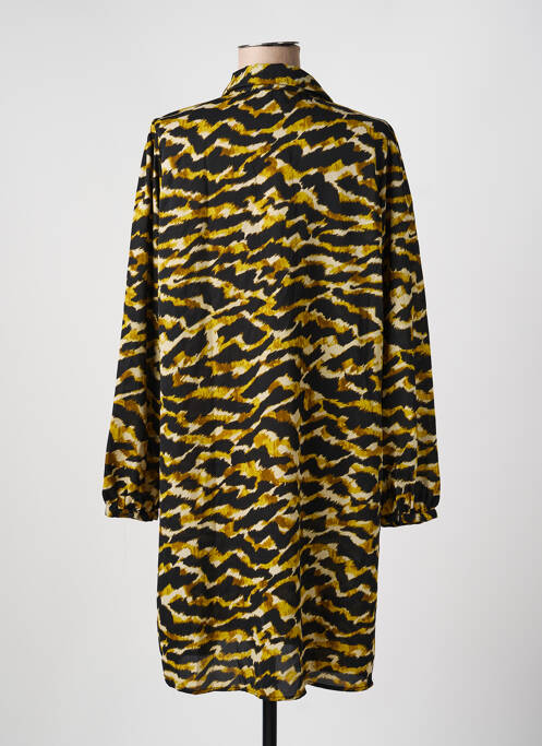 Robe mi-longue manches longues manches longues jaune VERO MODA femme
