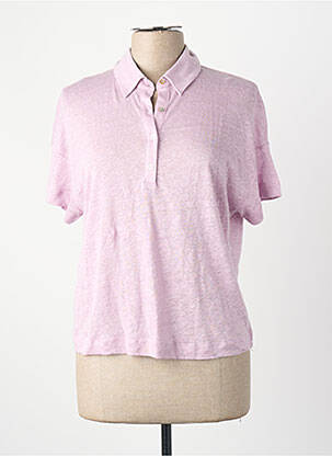 Polo violet MANGO femme