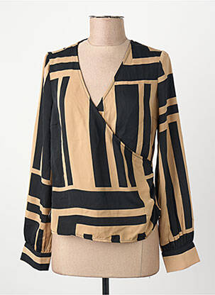 Blouse col v marron VERO MODA femme