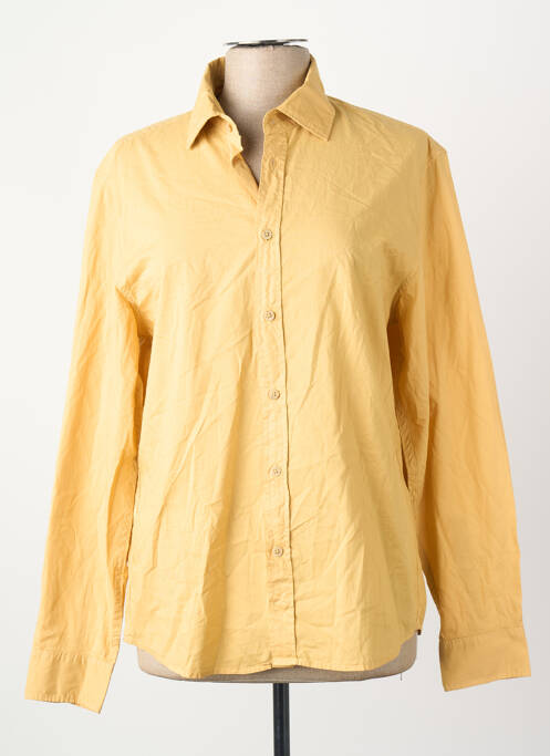 Chemise manches longues jaune MANGO homme