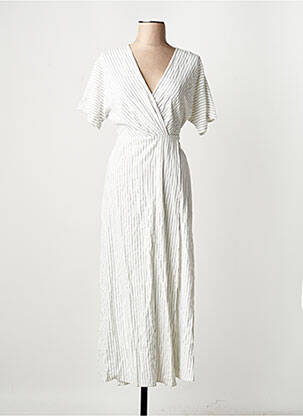 Robe longue beige MANGO femme