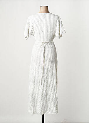 Robe longue beige MANGO femme