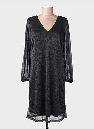 Robe mi-longue noir AMELIE & AMELIE femme