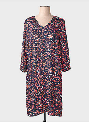 Robe mi-longue bleu TOM TAILOR femme