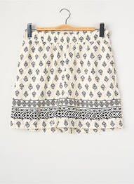 Short coupe droite blanc VILA femme