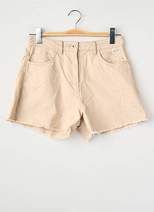 Short coupe droite beige ONLY femme