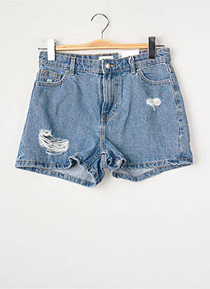 Short coupe droite taille haute bleu ONLY femme