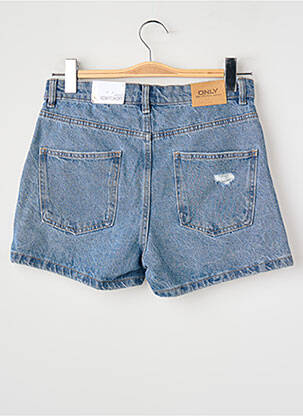 Short coupe droite taille haute bleu ONLY femme