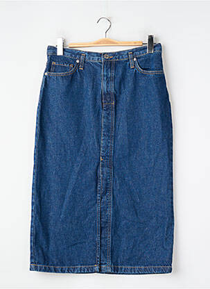 Jupe mi-longue bleu MANGO femme