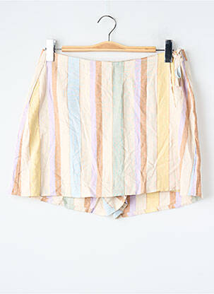 Jupe short coupe droite jaune ONLY femme
