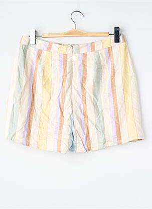 Jupe short coupe droite jaune ONLY femme