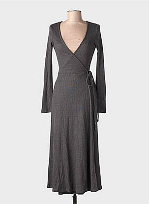 Robe longue gris MANGO femme