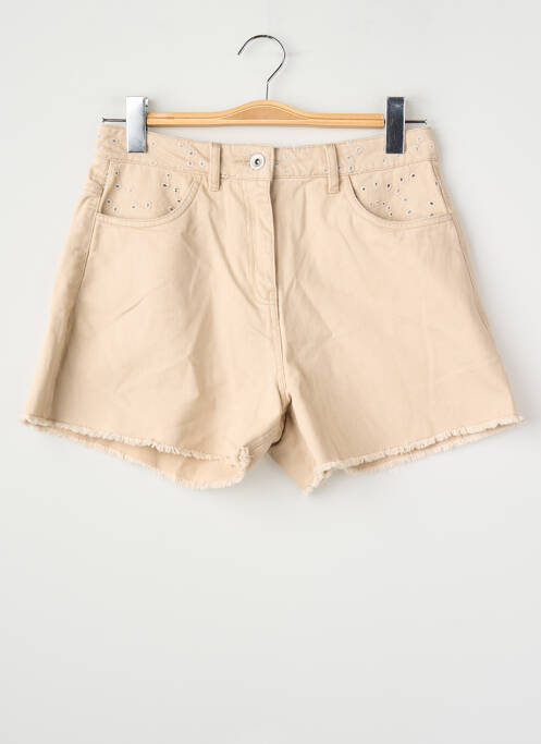 Short coupe droite beige ONLY femme