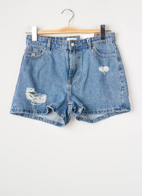 Short coupe droite taille haute bleu ONLY femme