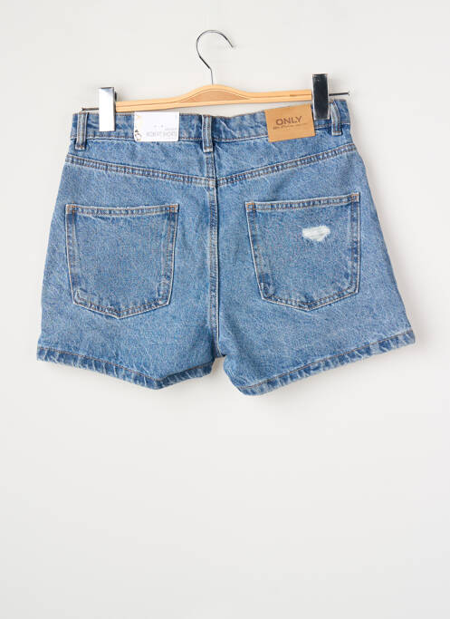 Short coupe droite taille haute bleu ONLY femme