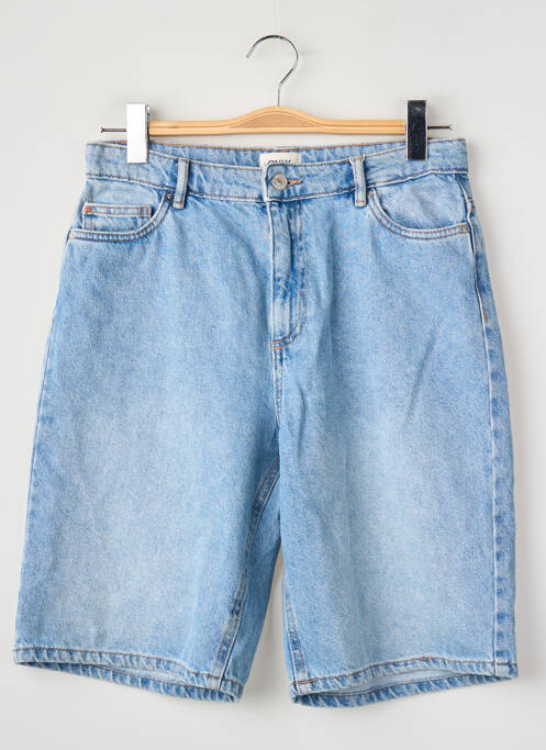 Bermuda coupe droite bleu ONLY femme