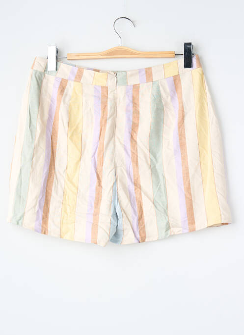 Jupe short coupe droite jaune ONLY femme