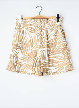 Short coupe droite beige ONLY femme