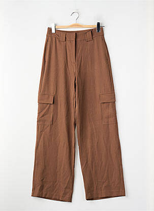 Pantalon cargo coupe droite taille haute marron JACQUELINE DE YONG femme