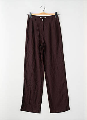 Pantalon droit coupe droite marron ONLY femme