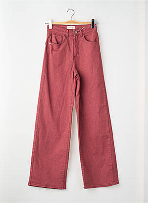 Jeans coupe droite rouge ONLY femme