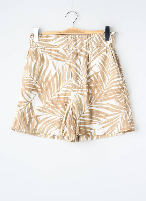 Short coupe droite beige ONLY femme