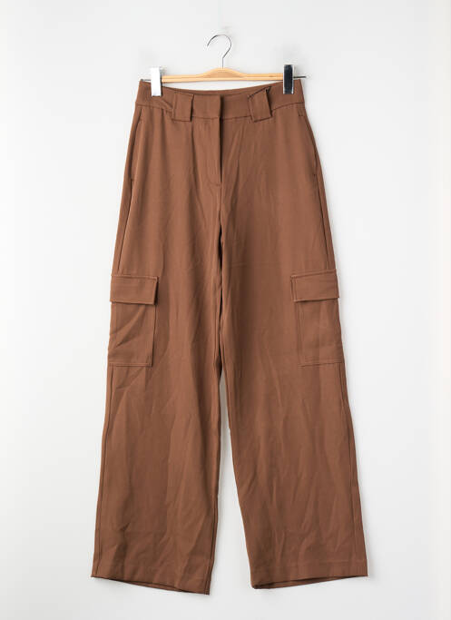 Pantalon cargo taille haute taille haute marron JACQUELINE DE YONG femme