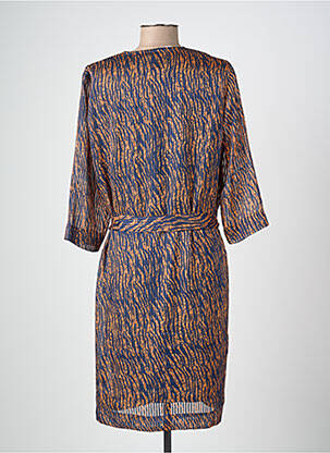 Robe mi-longue marron ICHI femme
