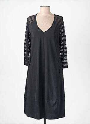 Robe mi-longue noir SUN LIGHT femme