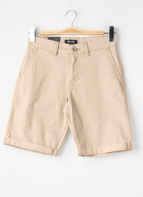 Bermuda coupe droite beige ONLY&SONS homme