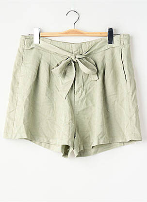 Short fermeture zippée sous rabat avec crochet taille haute vert VERO MODA femme