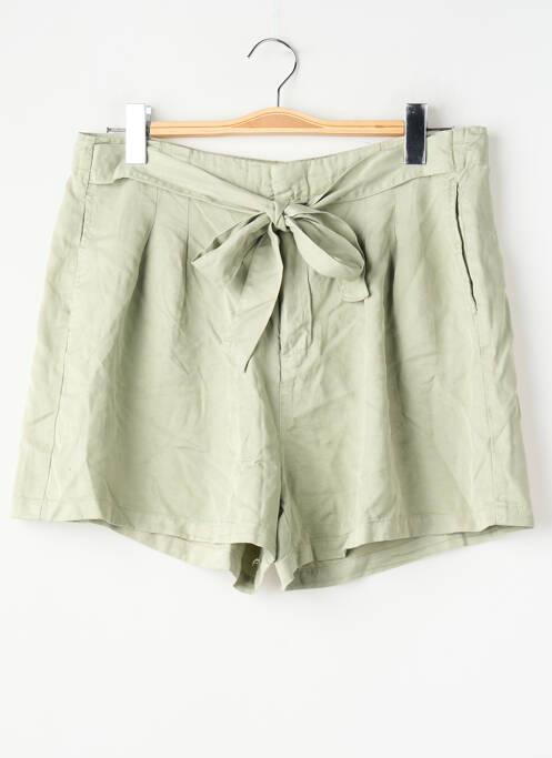 Short fermeture zippée sous rabat avec crochet taille haute vert VERO MODA femme