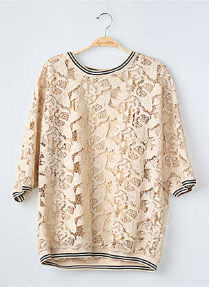 Tunique manches courtes beige INTERDEE femme