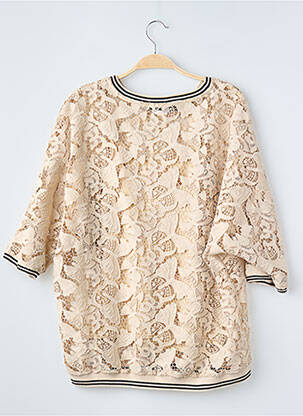 Tunique manches courtes beige INTERDEE femme