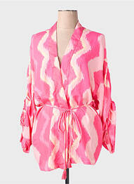 Veste kimono rose GOLD & SILVER femme