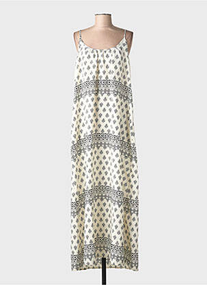 Robe courte col rond blanc VILA femme