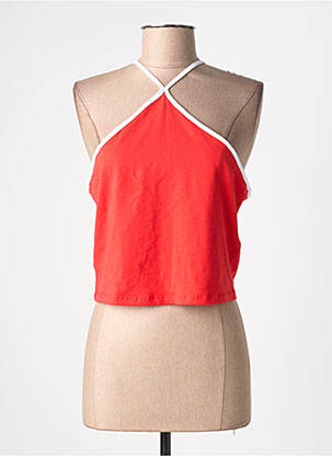 Top sans manche sans manche rouge ONLY femme