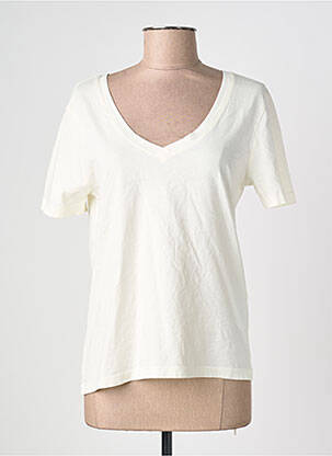 T-shirt manches courtes manches courtes blanc JACQUELINE DE YONG femme