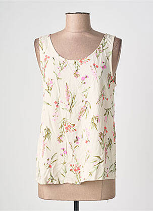 Blouse col rond beige VERO MODA femme
