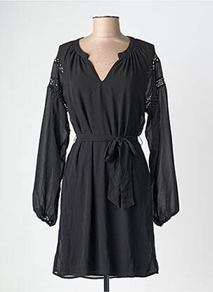 Robe mi-longue col v noir VILA femme