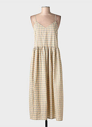 Robe longue sans manche sans manche beige VILA femme
