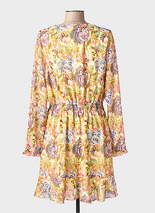 Robe courte jaune ONLY femme