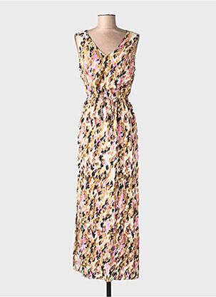 Robe longue col v rose VERO MODA femme