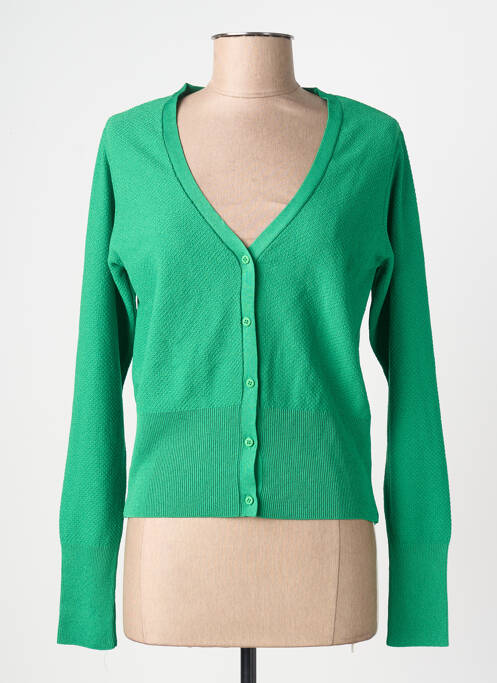 Gilet manches longues vert ASTRID BLACK LABEL femme